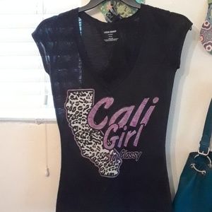 Liquid Energy Large black Cali Girl t-shirt